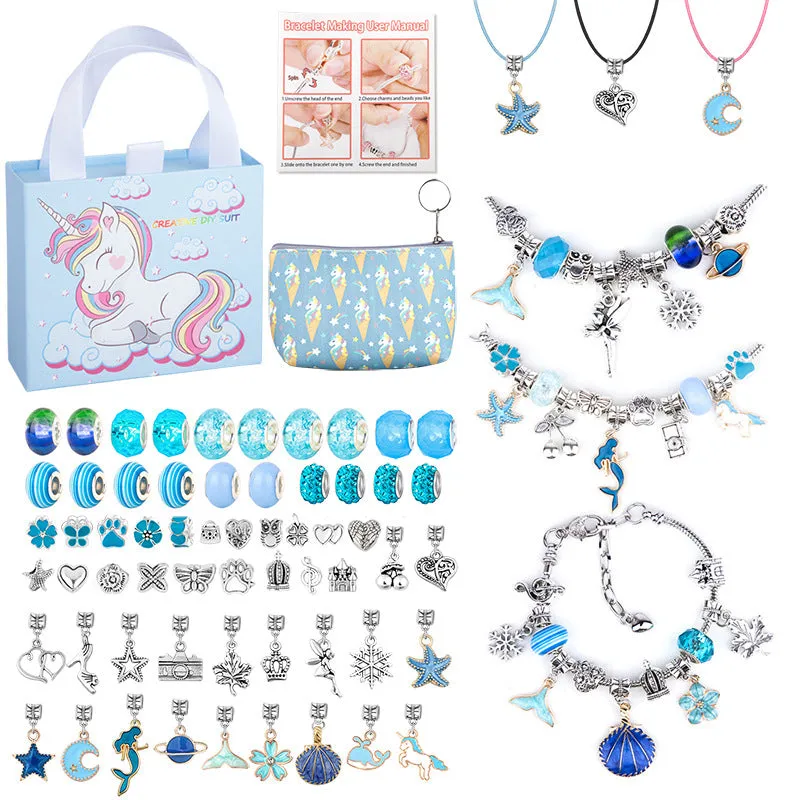 68pcs Charm Bracelet Making Kit for Girls