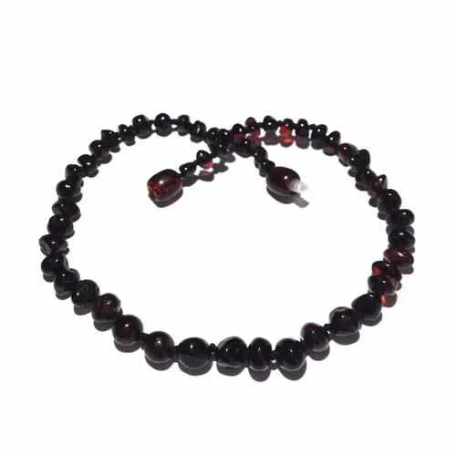 Adult Blackforest Polished Dark Cherry Baltic Amber Anklet