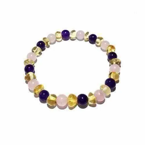 Adult Tara Honey Baltic Amber Gemstone Stretch Bracelet