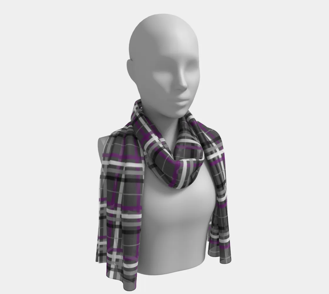 Asexual Plaid Long Scarf