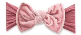 Baby Bling Rose Velvet Knot Headband