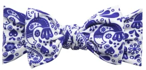 Baby Bling Swiss Toille Printed Knot Headband