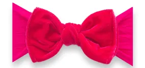 Baby Bling Velvet Knot Headband - Fuchsia
