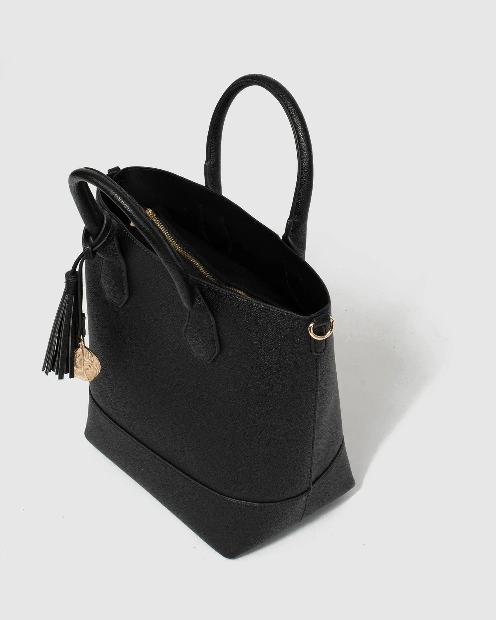 Black Achala Tassel Tote Bag