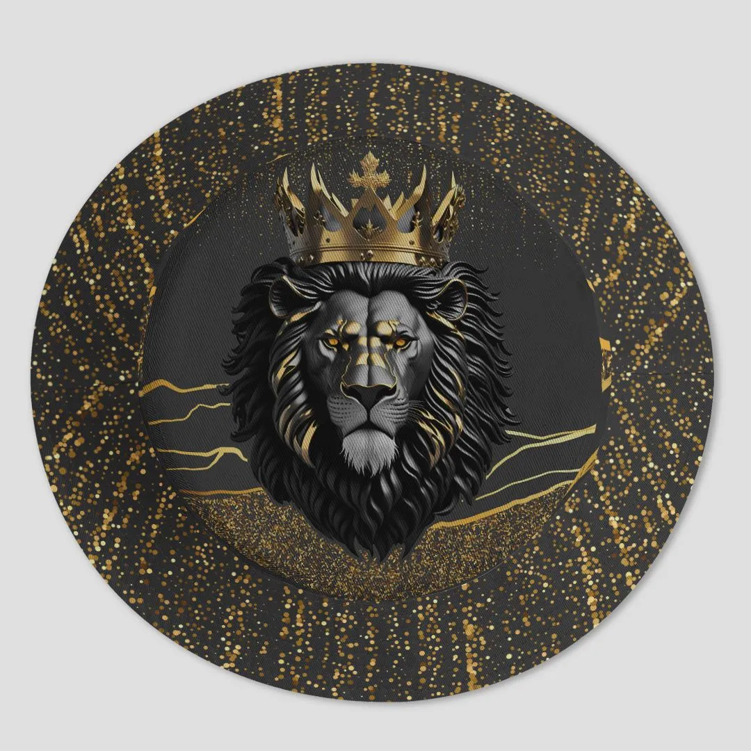 Black and Gold Lion Bucket Hat