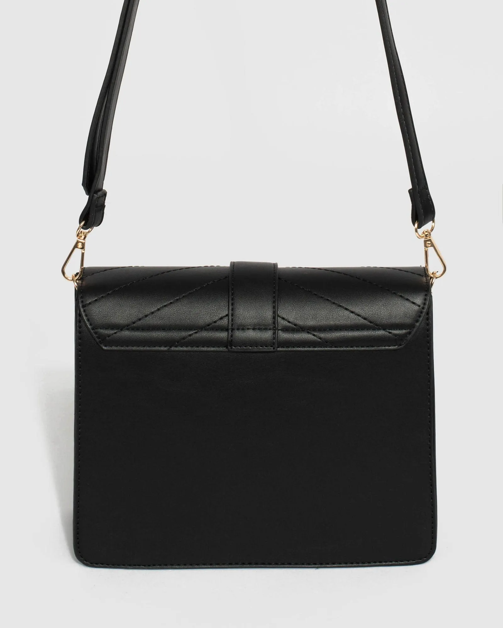 Black Andela Lock Crossbody Bag