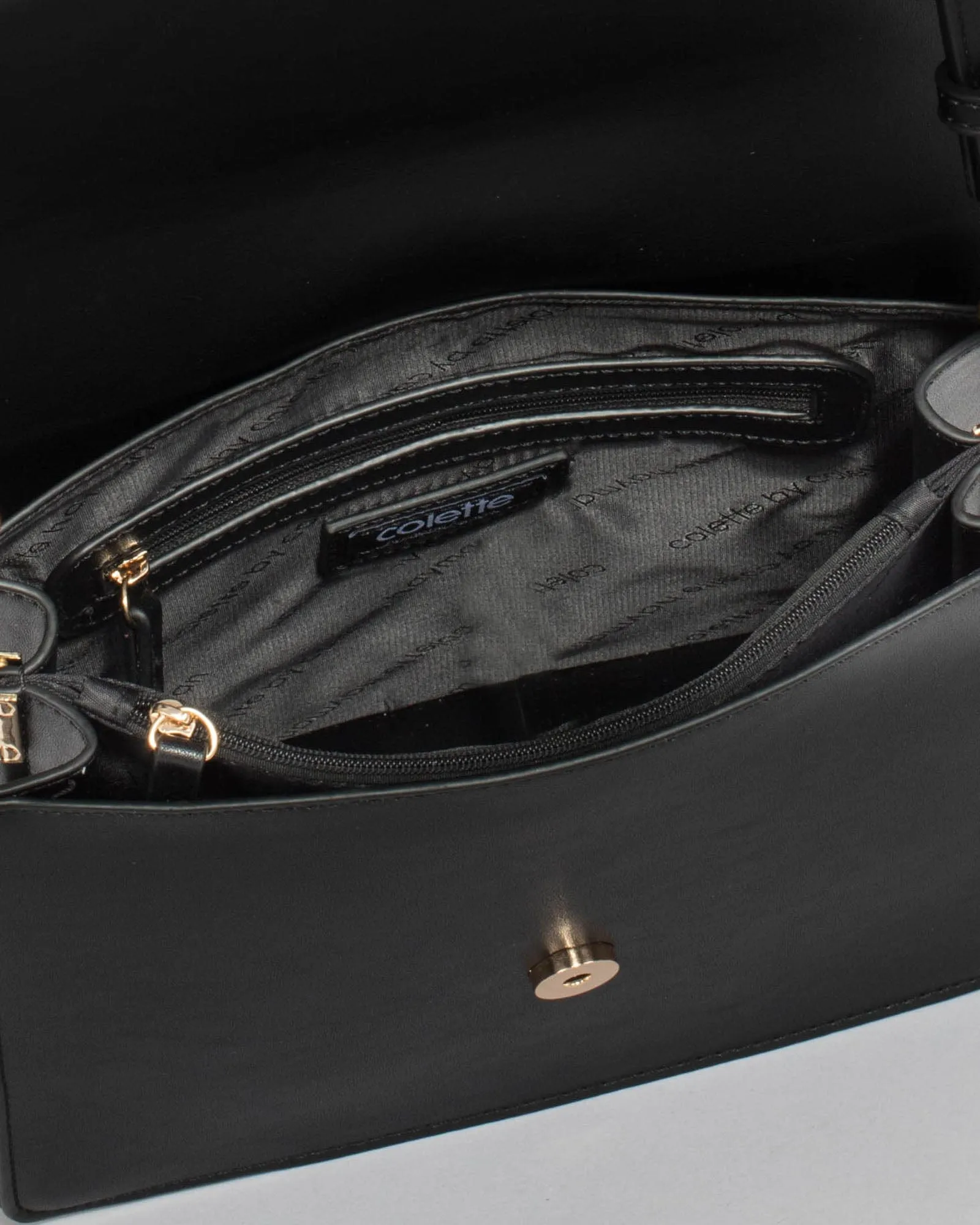 Black Andela Lock Crossbody Bag