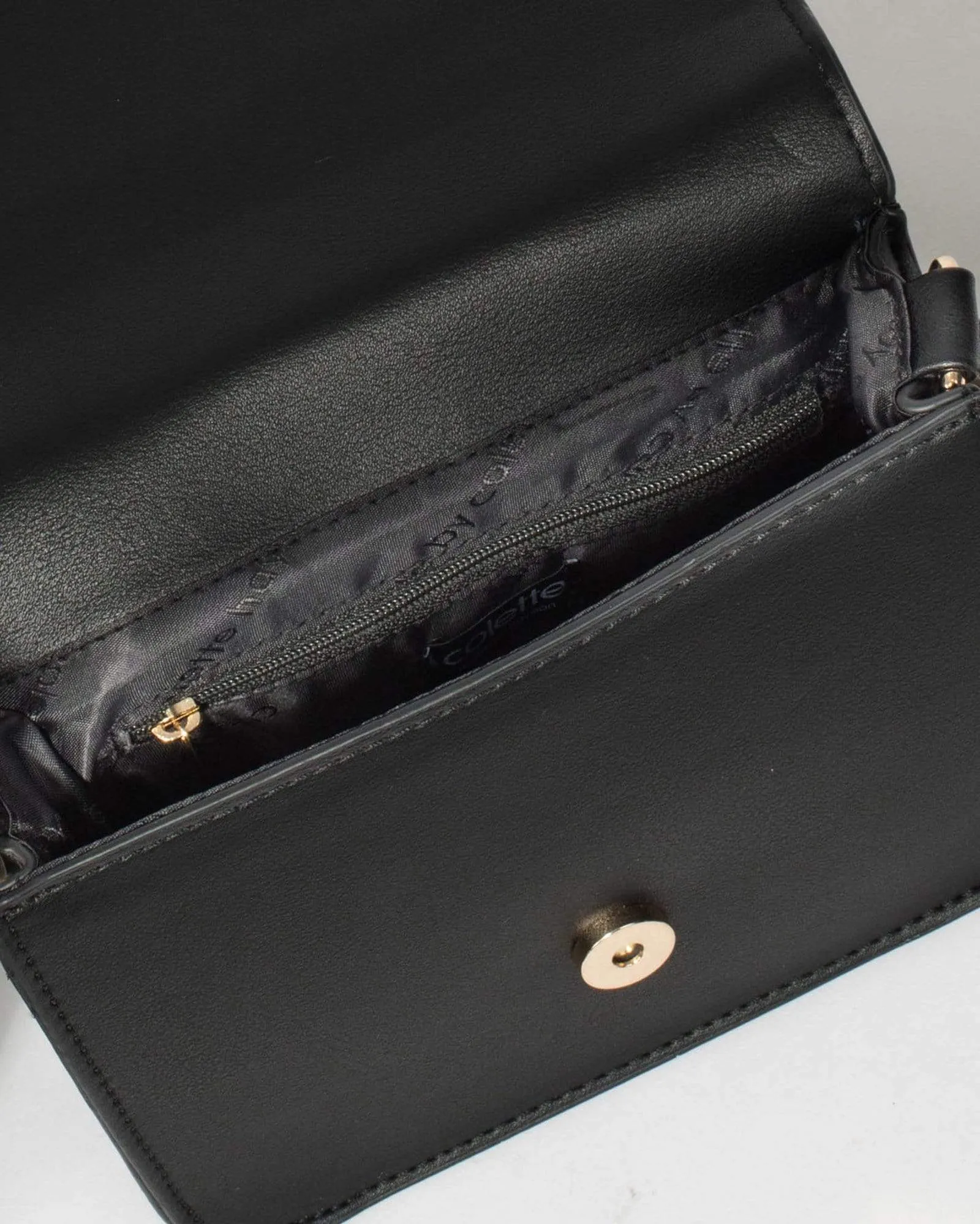 Black Ella Strap Detail Crossbody Bag