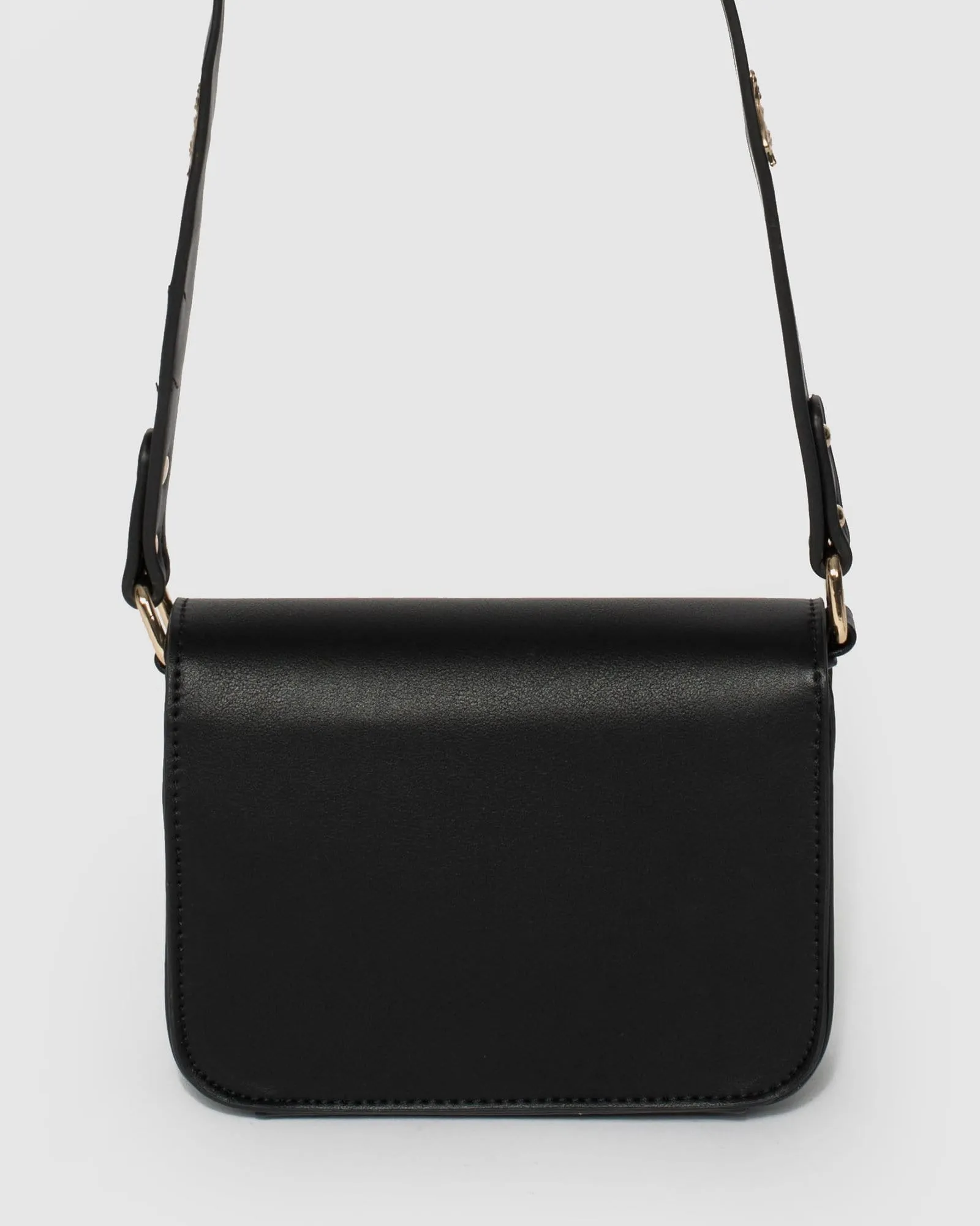 Black Ella Strap Detail Crossbody Bag