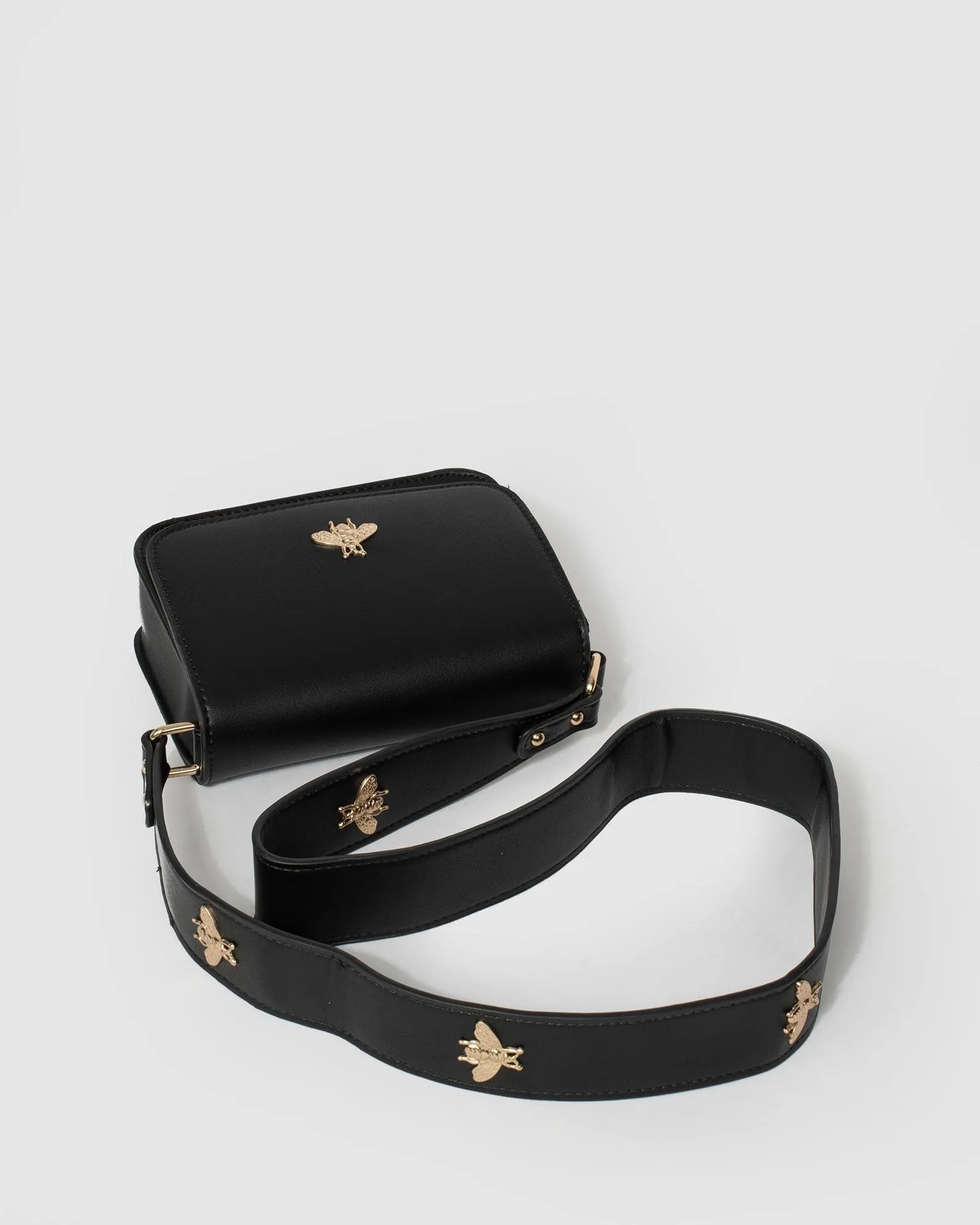 Black Ella Strap Detail Crossbody Bag