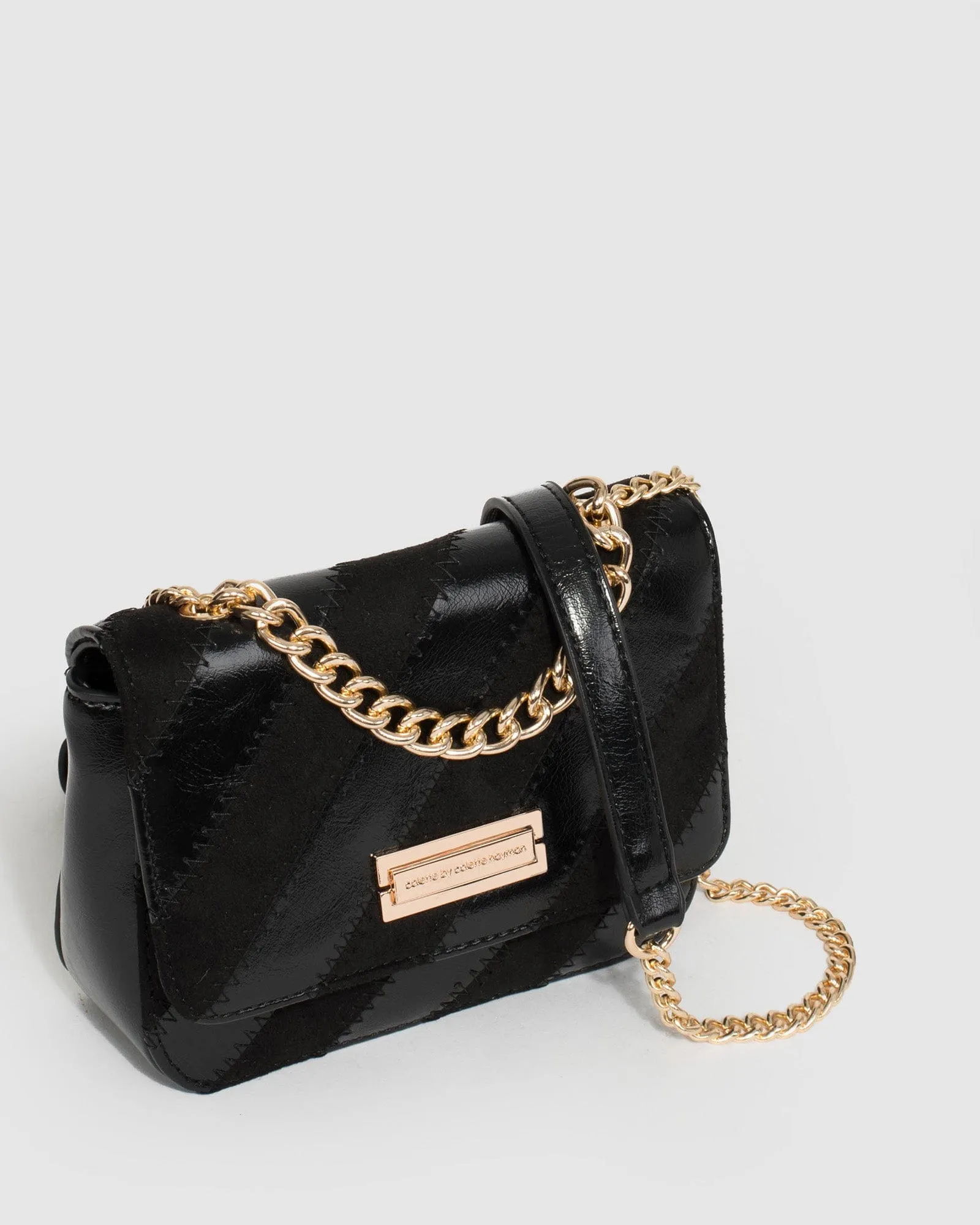 Black Esther Diag Crossbody Bag