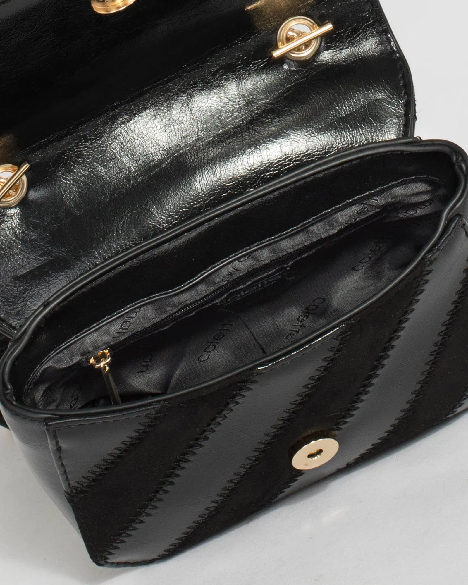 Black Esther Diag Crossbody Bag