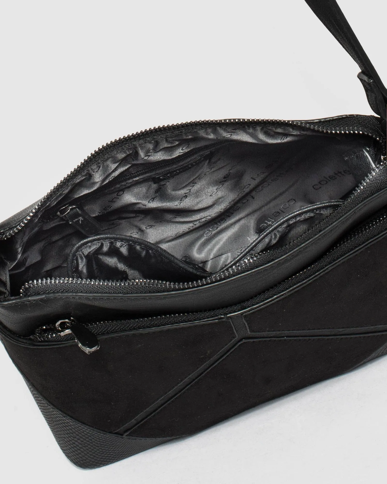 Black Shalise Geo Crossbody Bag
