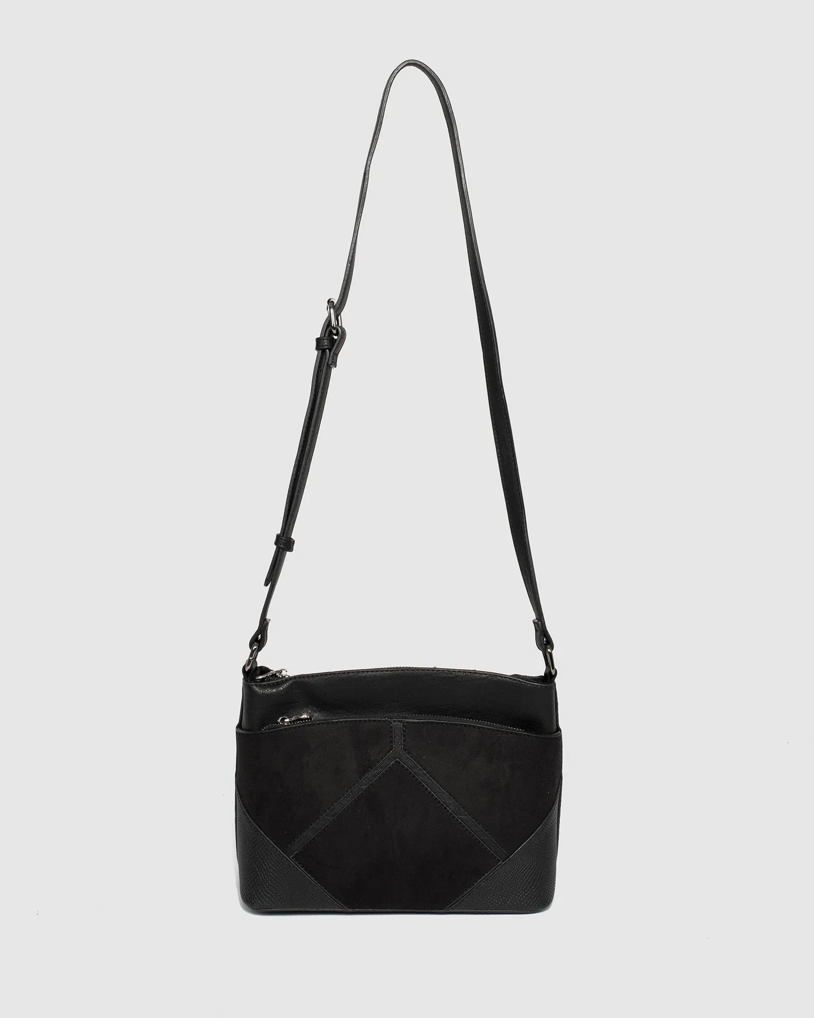 Black Shalise Geo Crossbody Bag