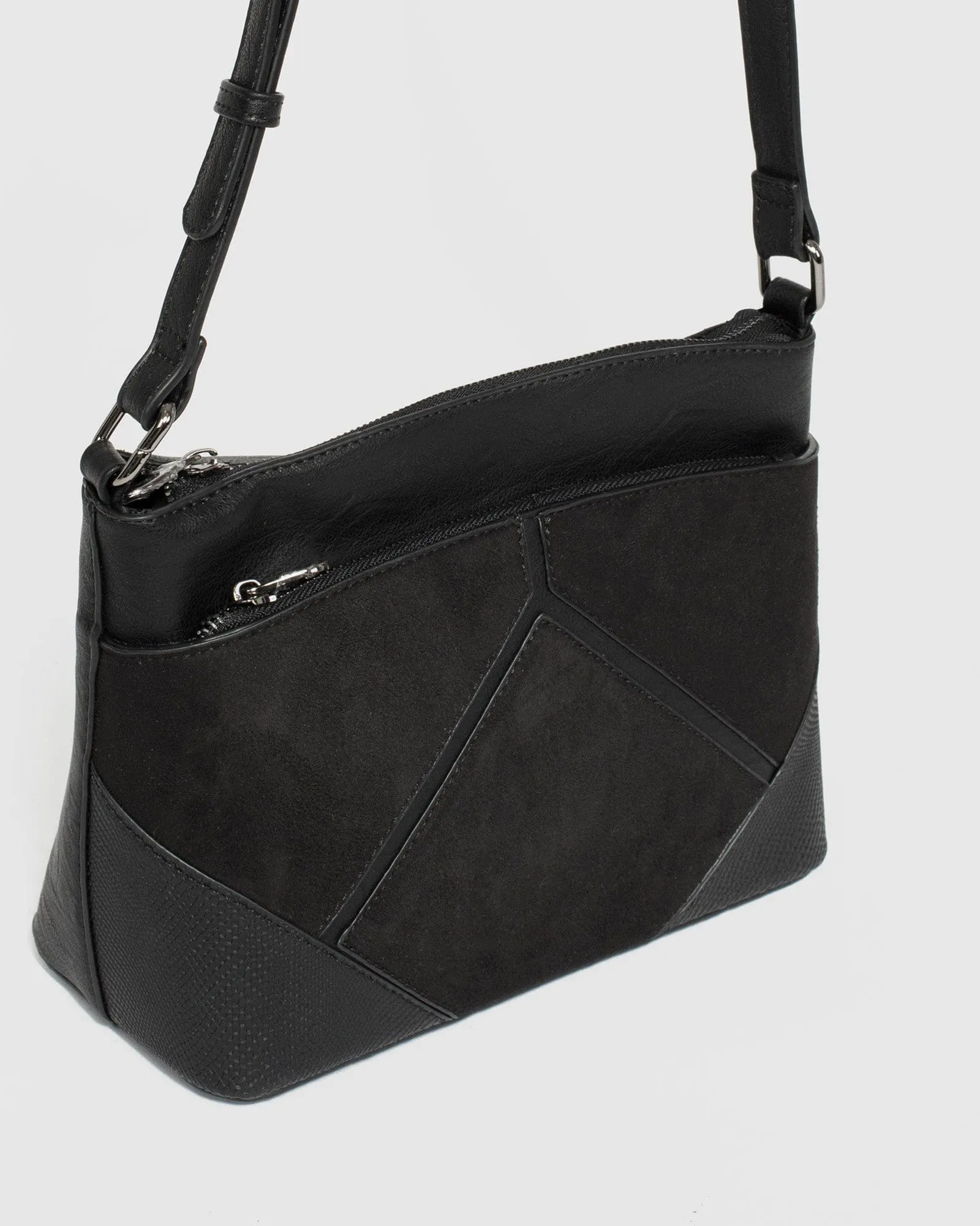 Black Shalise Geo Crossbody Bag