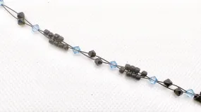 Blue Topaz Crystal Miyuki Bead Anklet