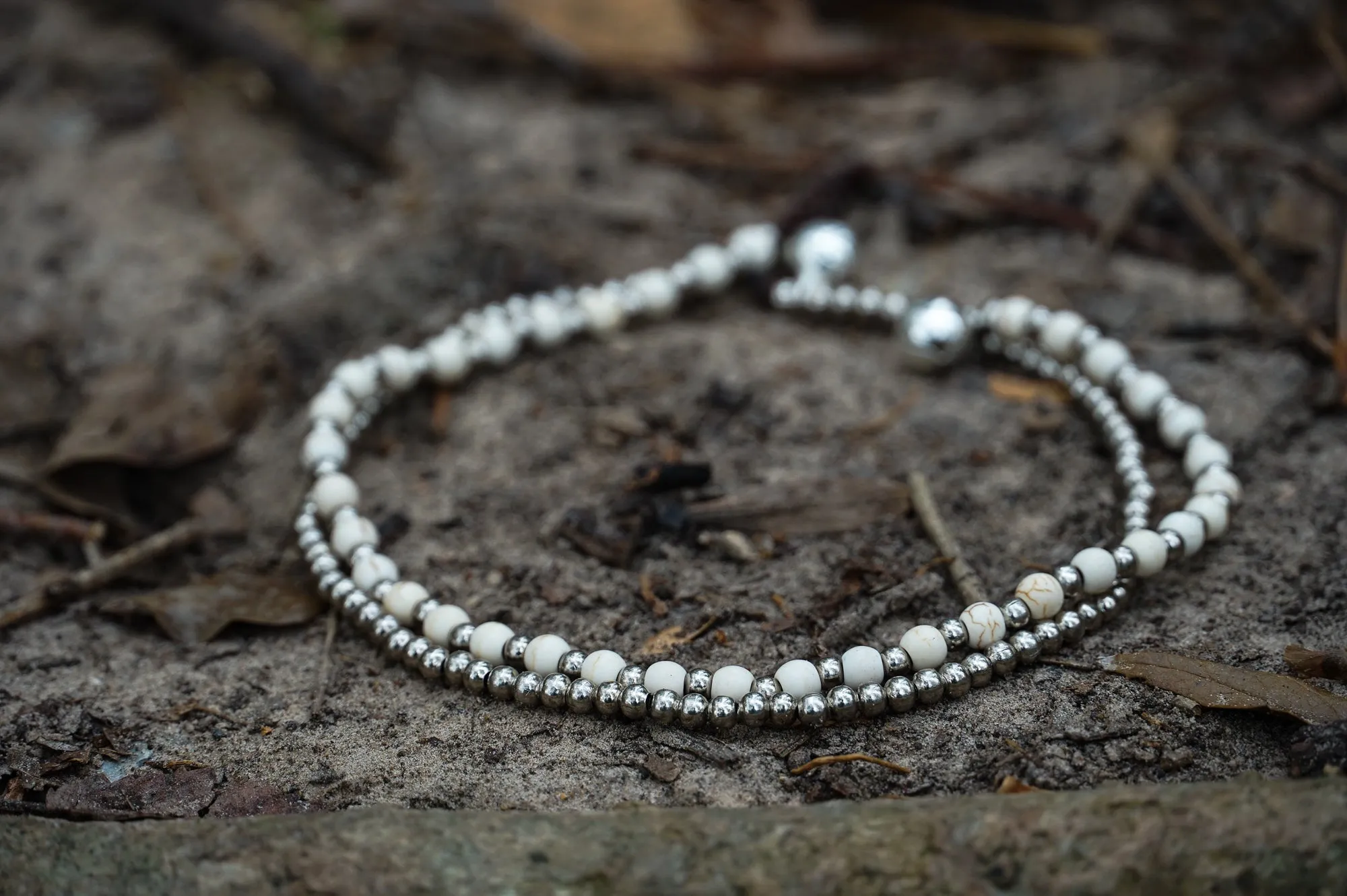 Boho Silver Anklet with Elephant Motif - Handcrafted by Thai Artisans