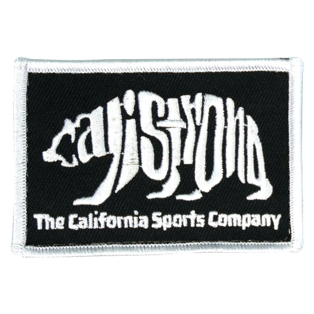 CALI Strong Black White Word Bear Hook-and-Loop 2x3 Morale Patch