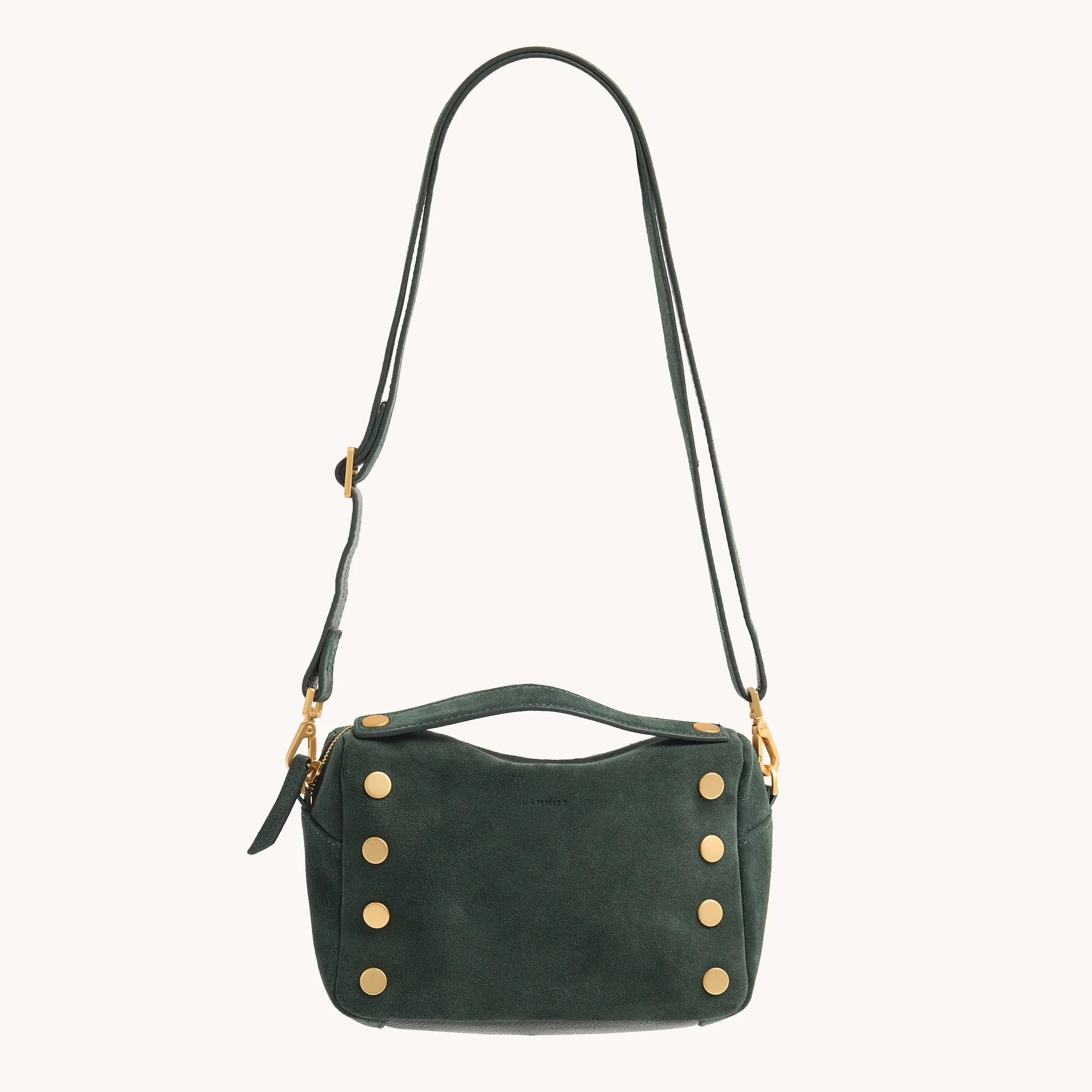 Evan Crossbody | Green Room Suede/Brushed Gold | Sml