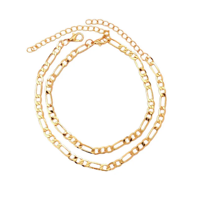 Flatfoosie A-Z Letter Initial Anklets Bracelet For Women Gold Color Alphabet Anklet Boho Summer Beach Barefoot Foot Jewelry Gift