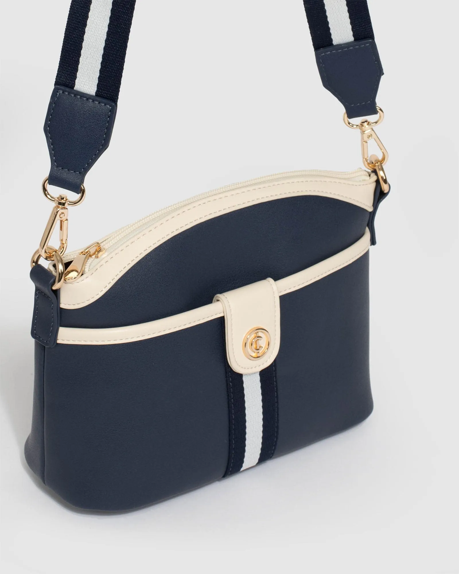 Kai Webbing Navy Crossbody Bag