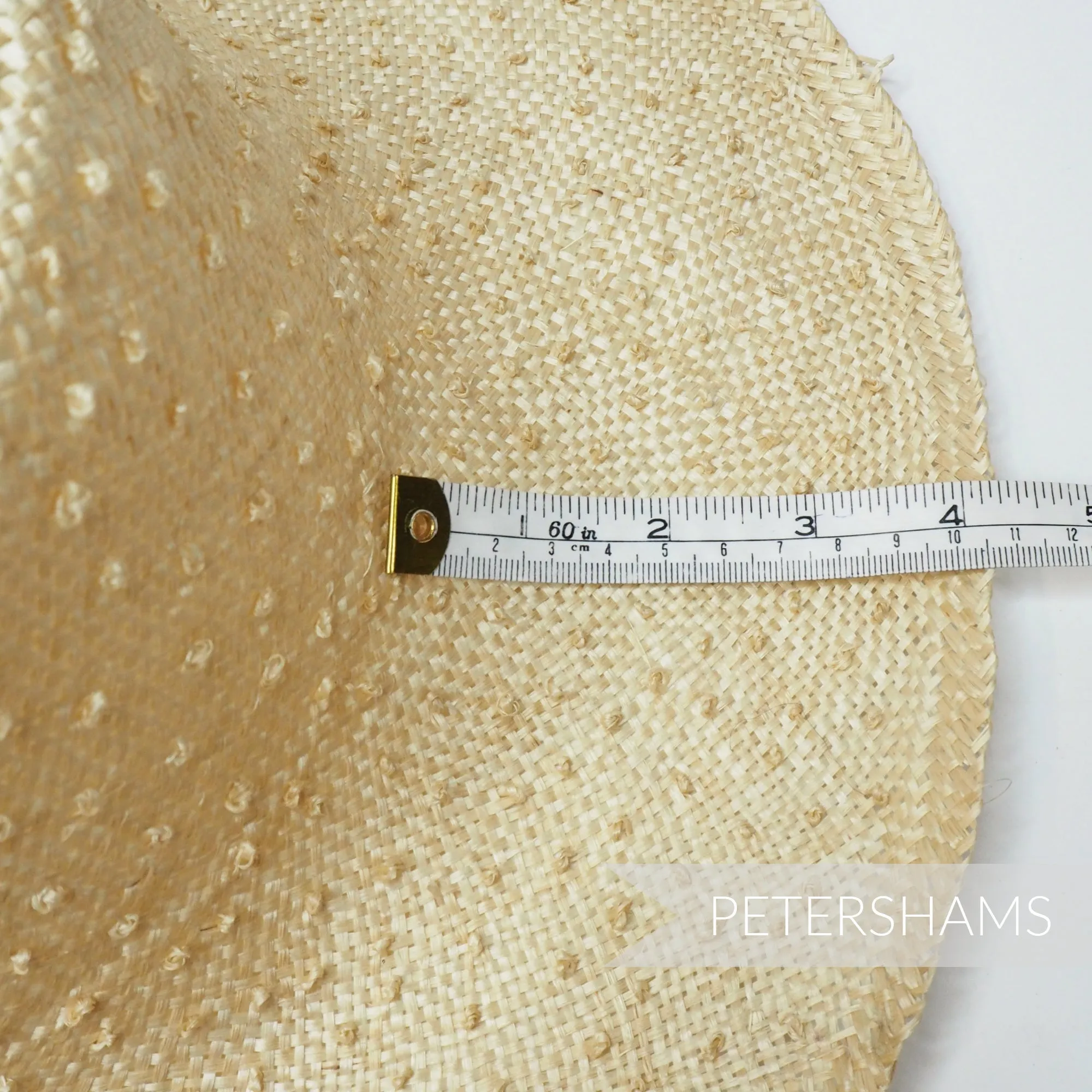 Knotted Natural Ramie Straw Capeline Hat Body - 11"