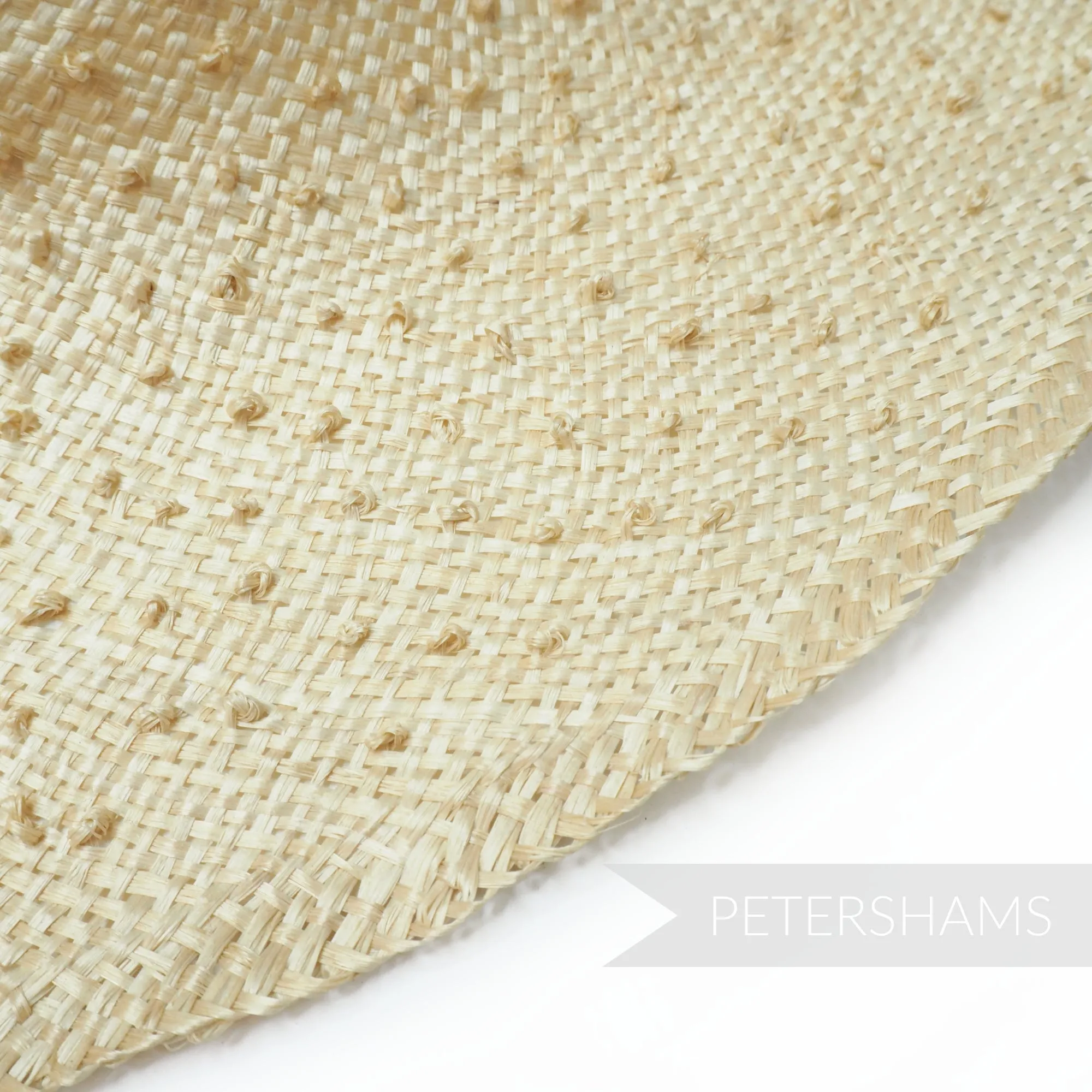 Knotted Natural Ramie Straw Capeline Hat Body - 11"