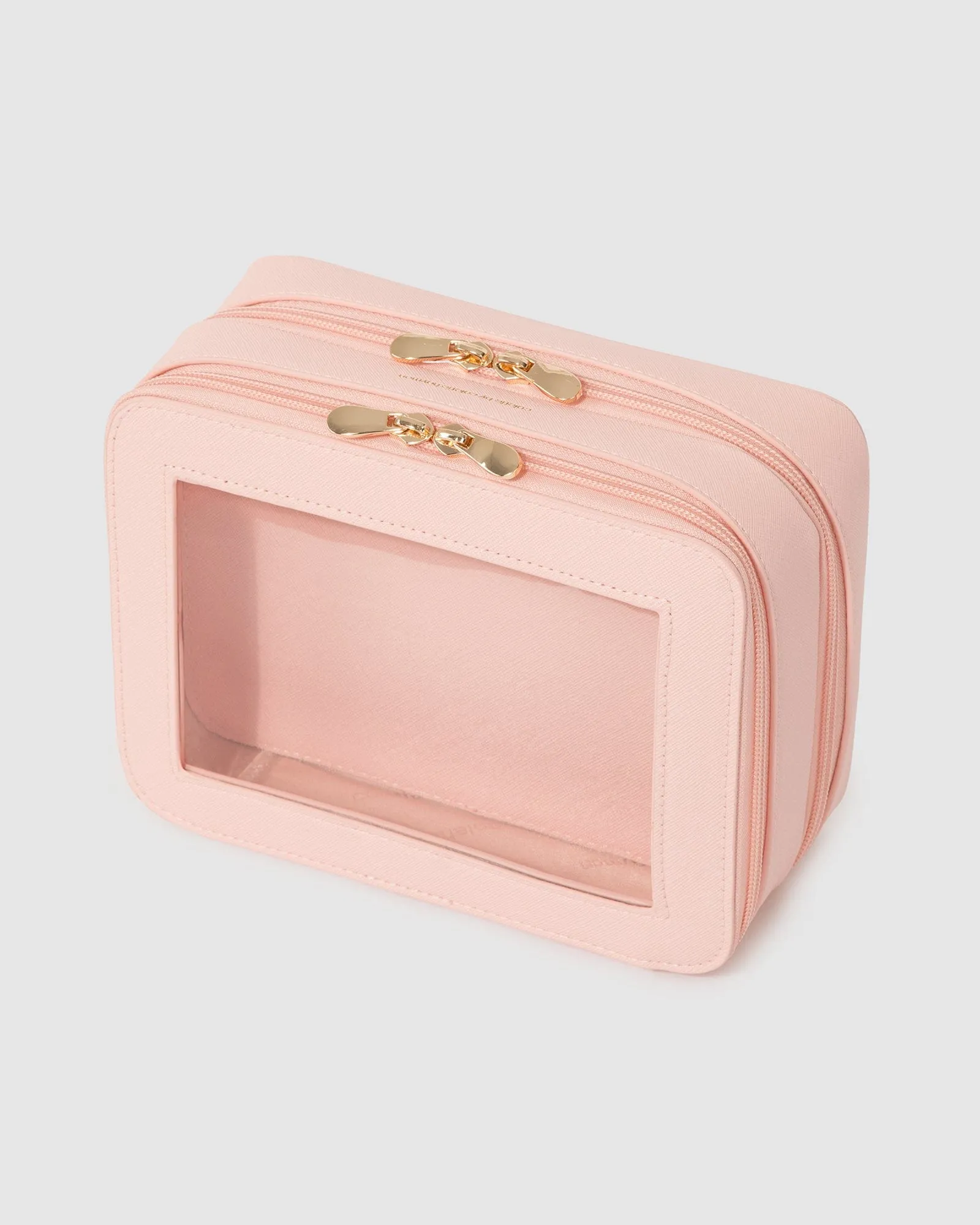 Light Pink Mina Multi Compartment Cosmetic Case