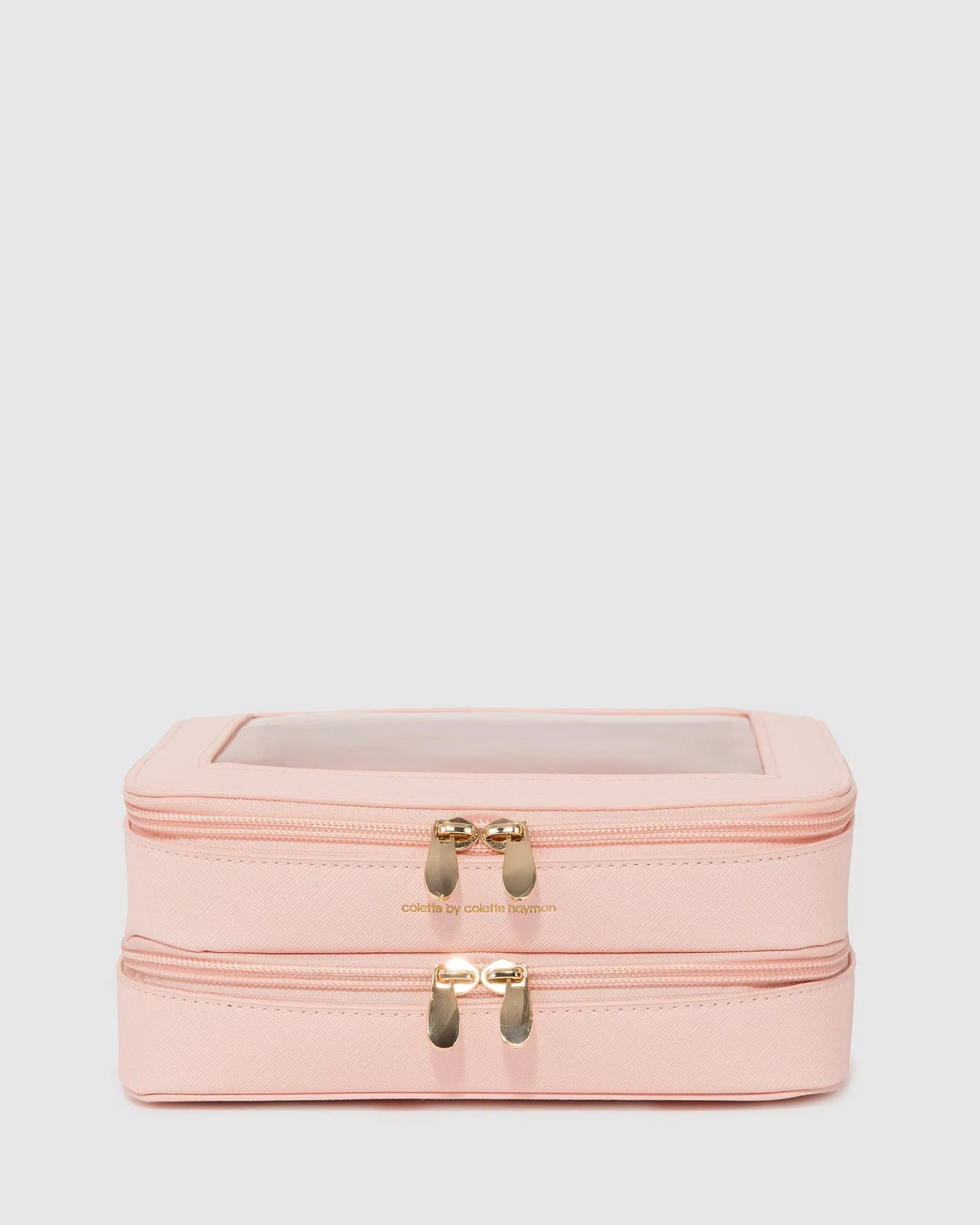 Light Pink Mina Multi Compartment Cosmetic Case