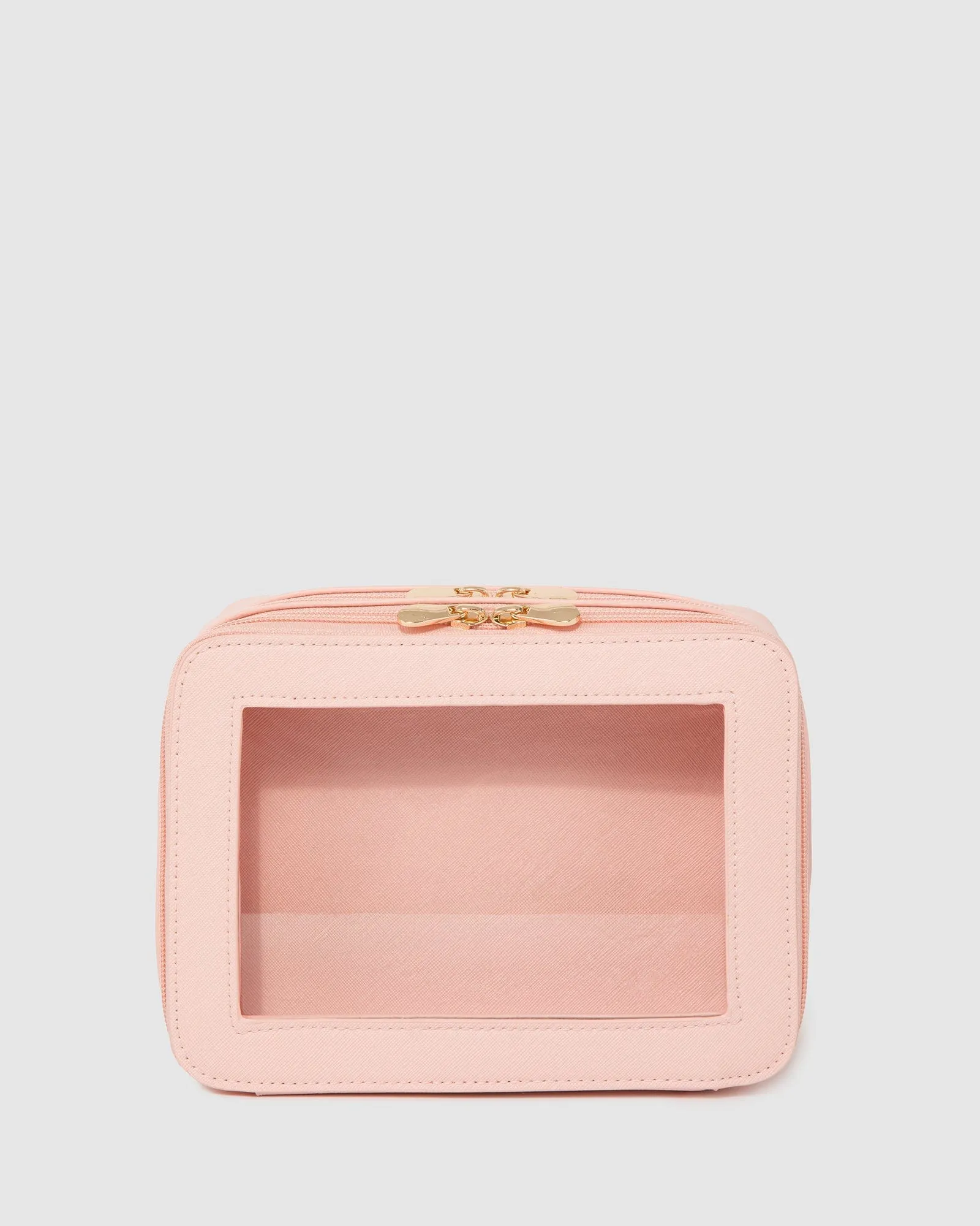 Light Pink Mina Multi Compartment Cosmetic Case