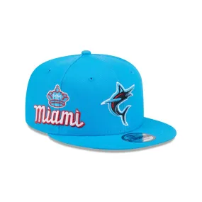 New Era Miami Marlins City Connect Icon 9FIFTY Snapback Hat-blue