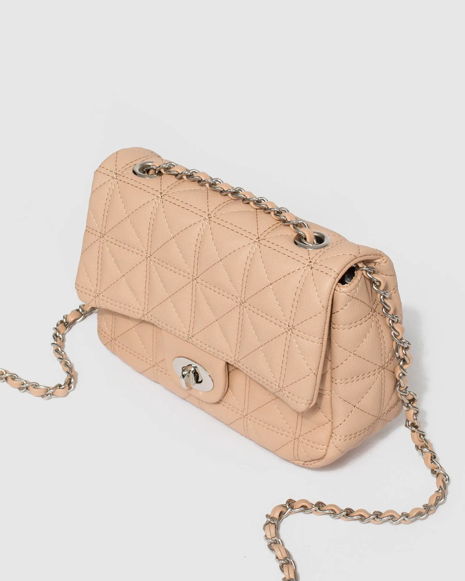 Nude Mia Quilted Crossbody Bag