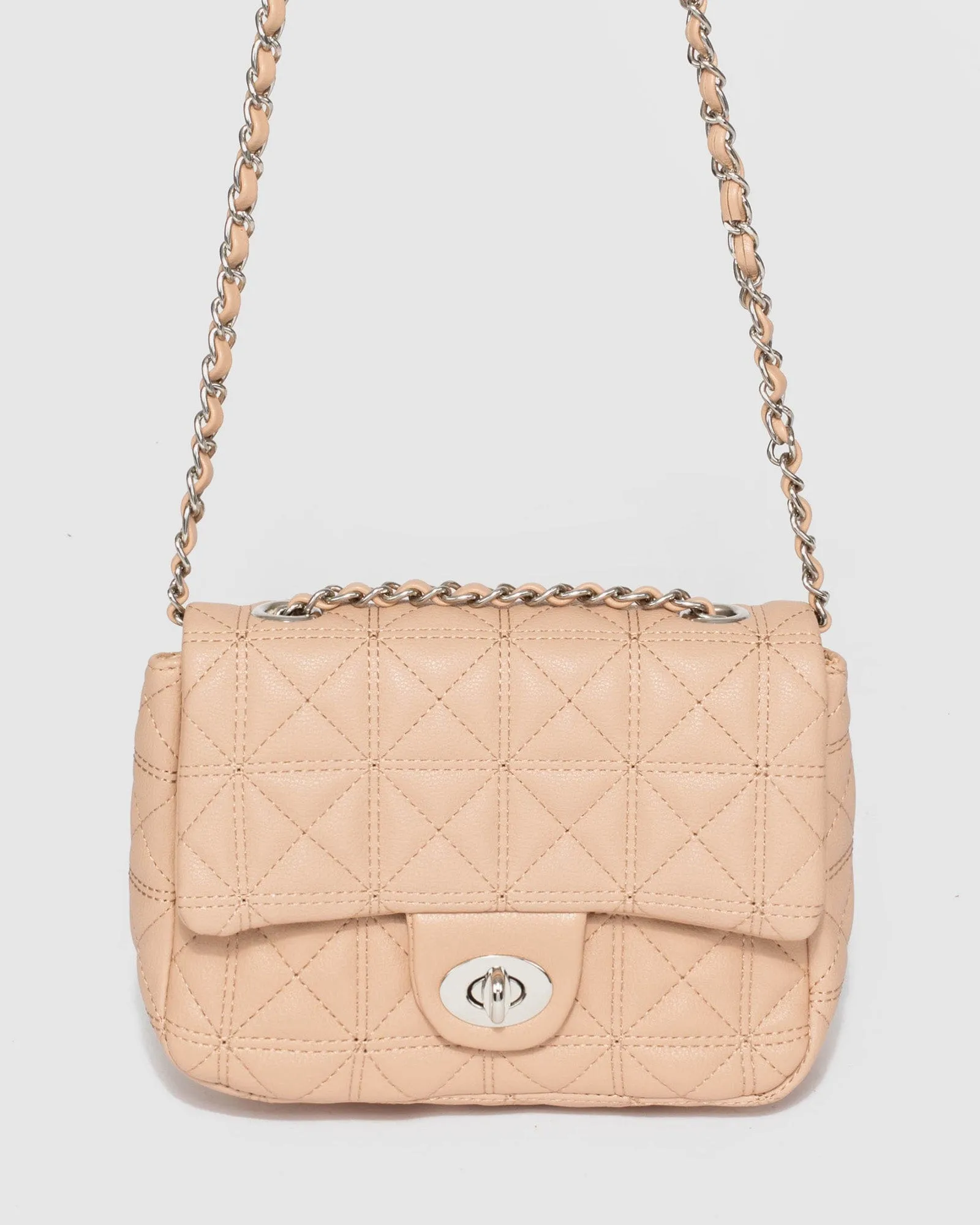 Nude Mia Quilted Crossbody Bag