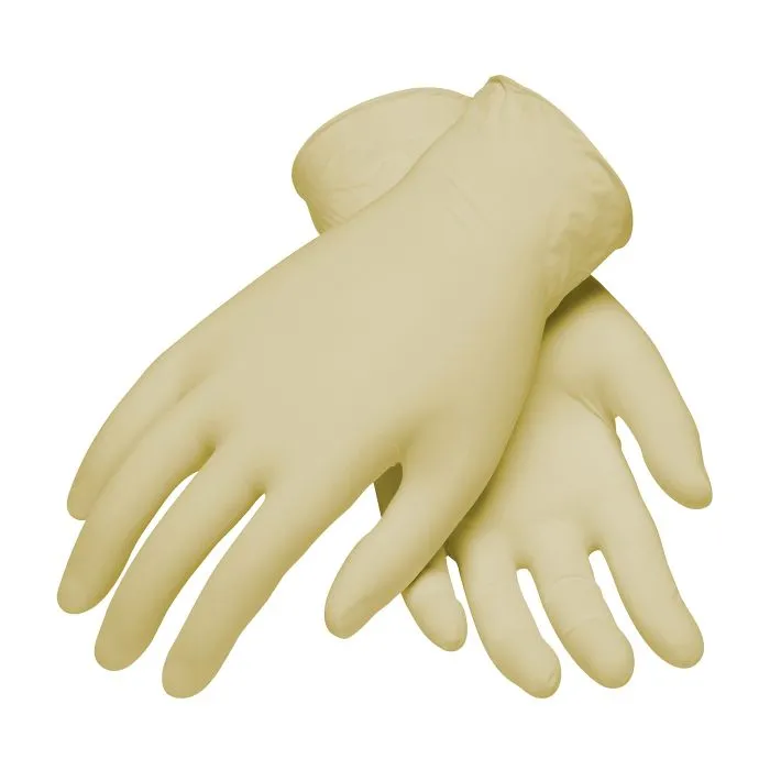 PIP CleanTeam 100-322400-S Single Use Class 100 Cleanroom Latex Glove with Fully Textured Grip - 9.5", Natural, Small, Case of 10 Bags
