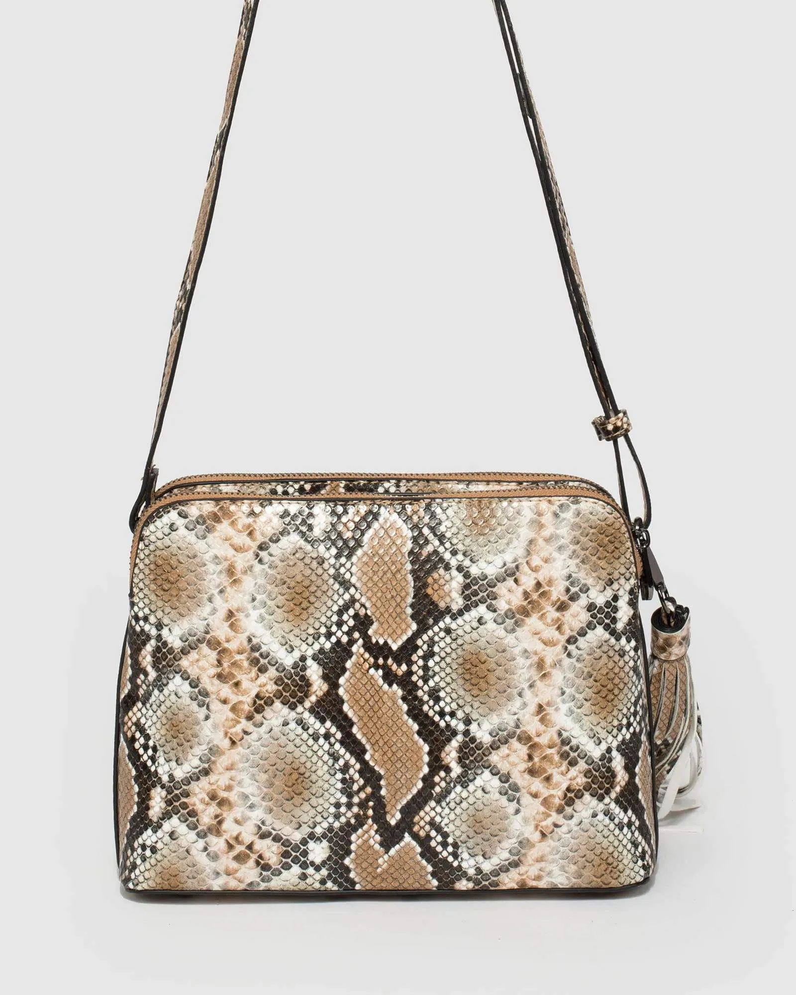 Print Tassel Crossbody Bag