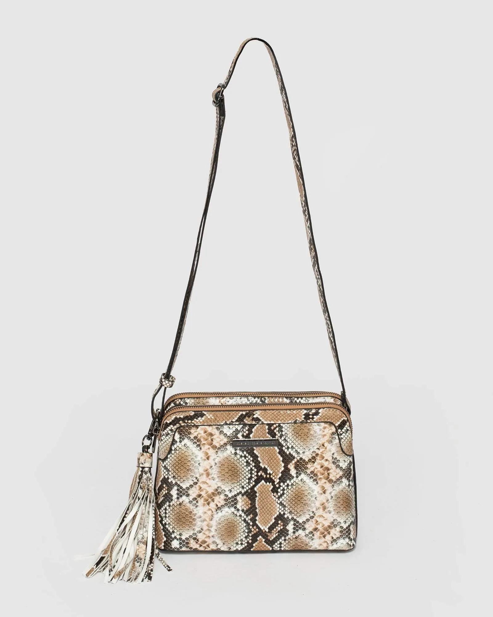 Print Tassel Crossbody Bag