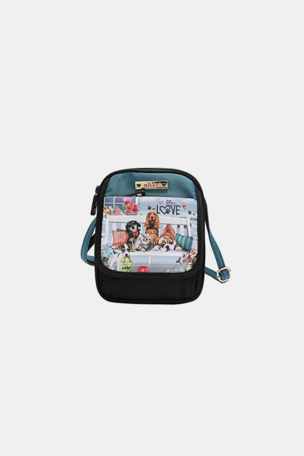 Printed Nylon Crossbody Bag