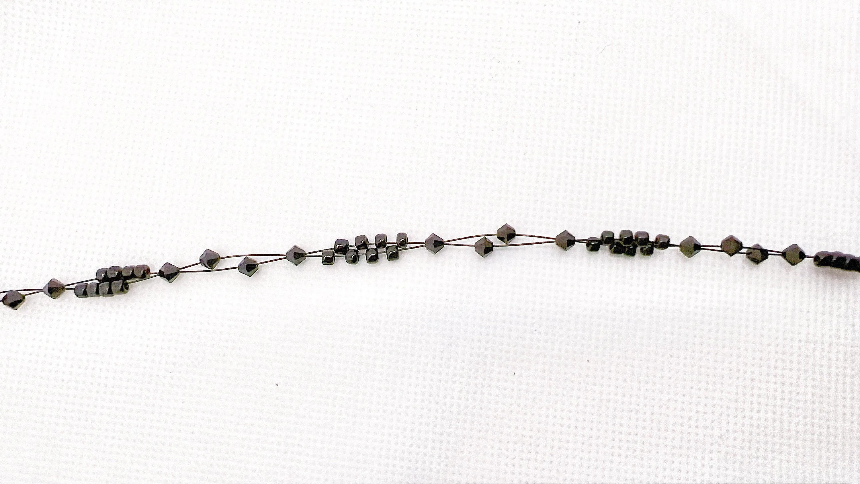 Pure Black Crystal Miyuki Bead Anklet