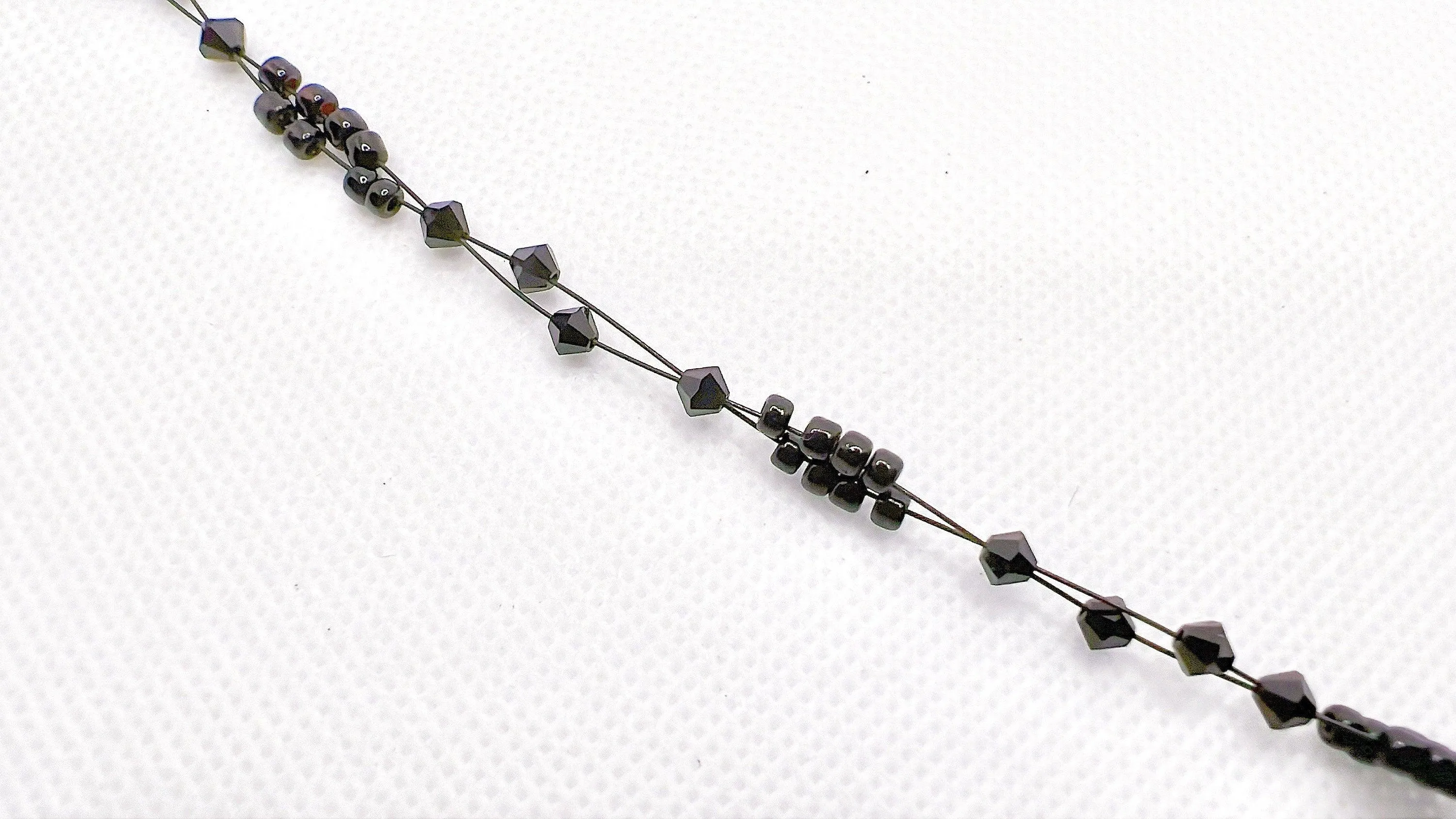 Pure Black Crystal Miyuki Bead Anklet
