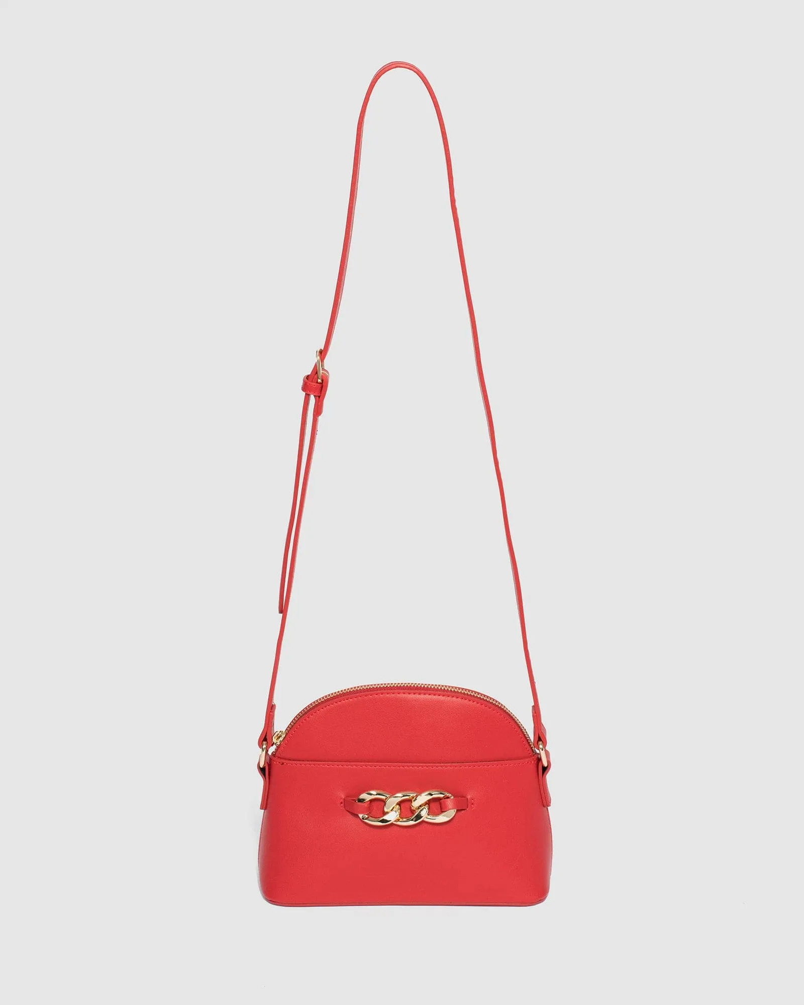 Red Tahlor Chain Crossbody Bag