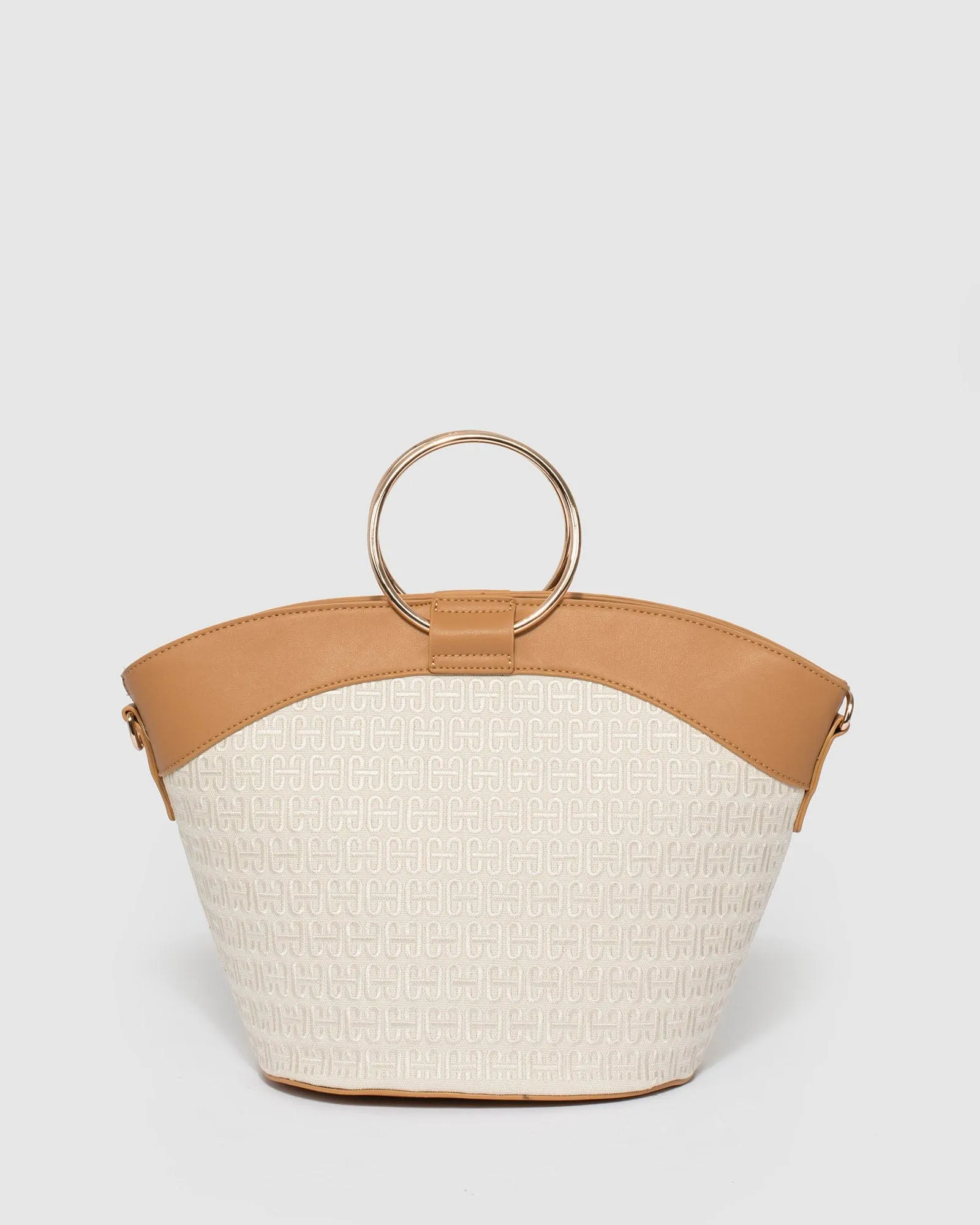 Sabina Canvas Ring Cream Tote Bag