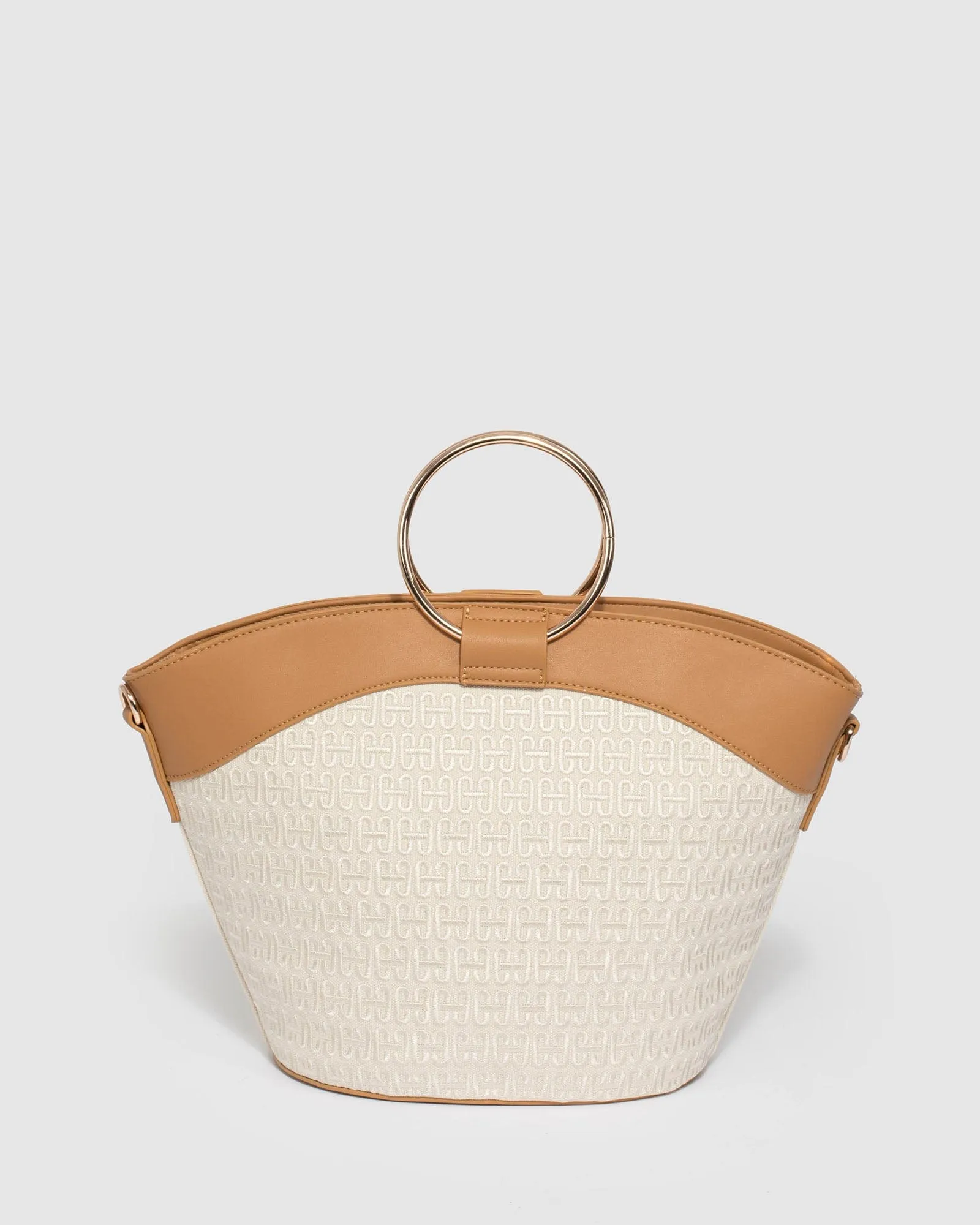 Sabina Canvas Ring Cream Tote Bag