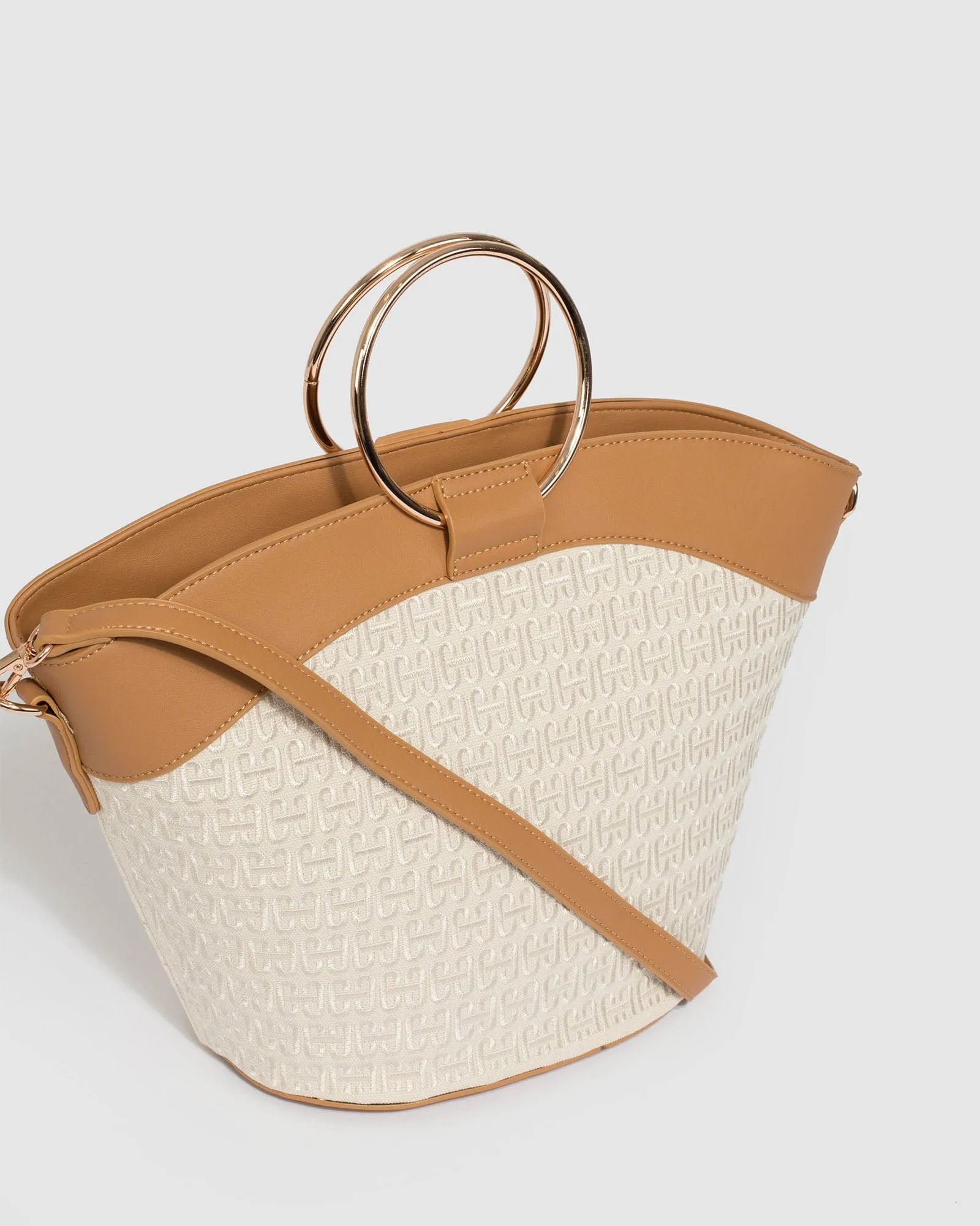 Sabina Canvas Ring Cream Tote Bag