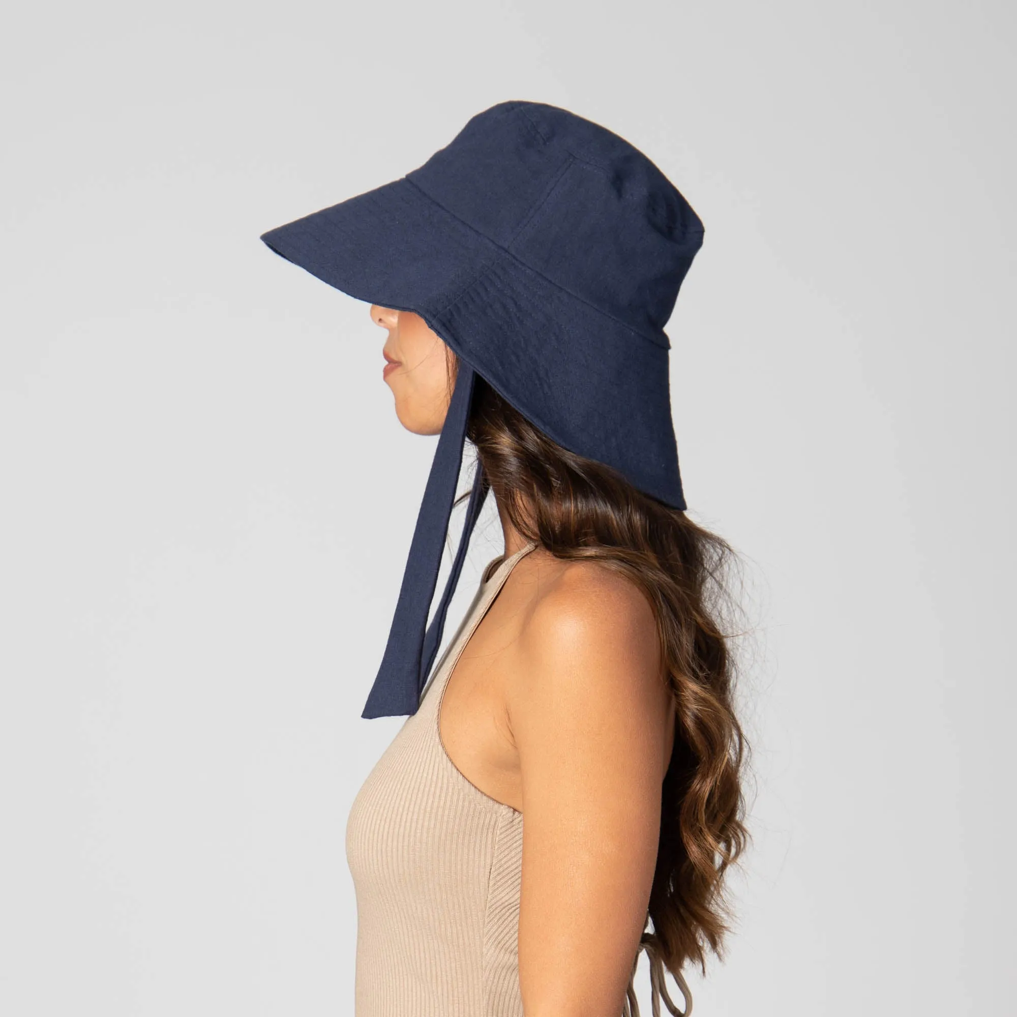 Serenity - Cut and Sew Bucket with Ribbon Ties