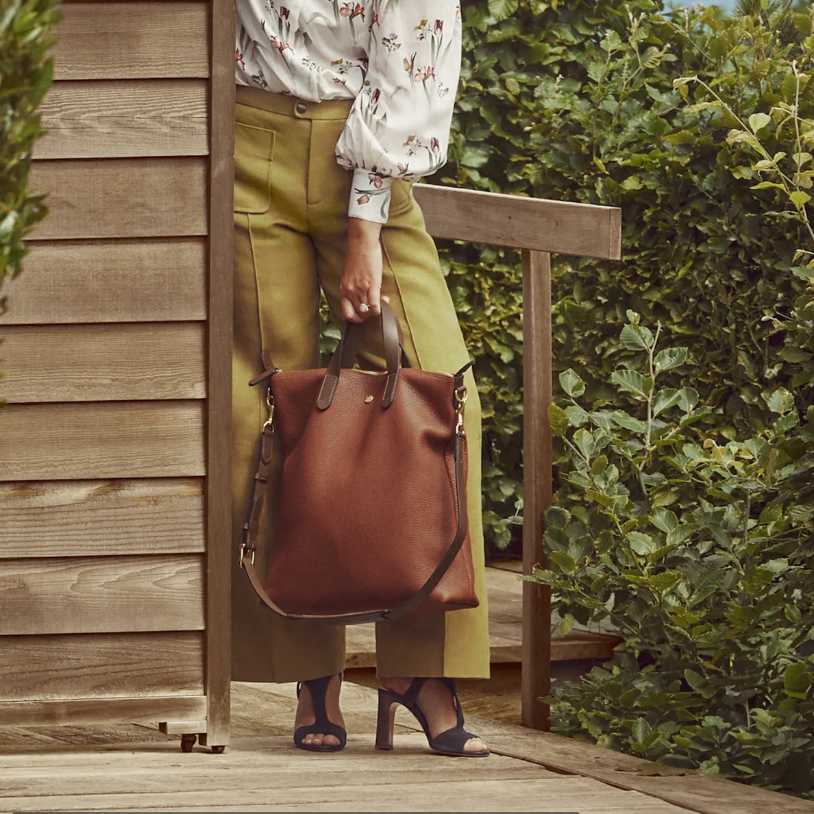 Shopper, Leather - Tabac/Cuoio