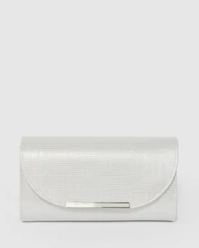Silver Liza Evening Clutch Bag