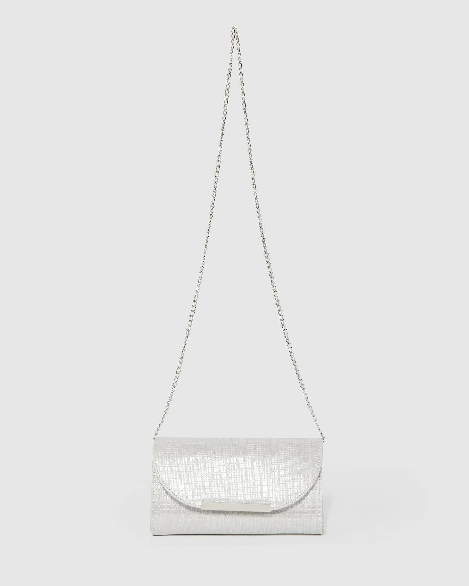 Silver Liza Evening Clutch Bag