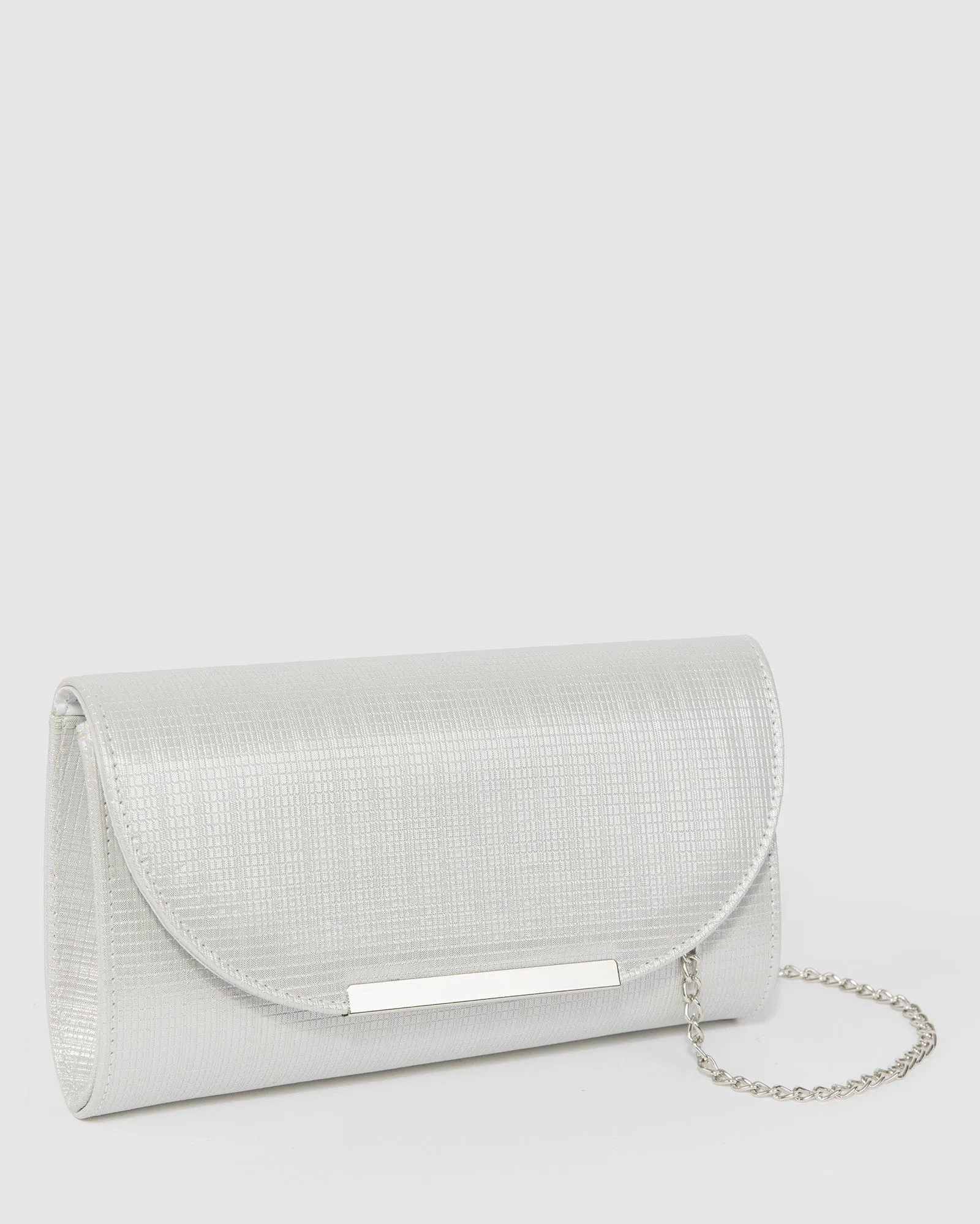 Silver Liza Evening Clutch Bag