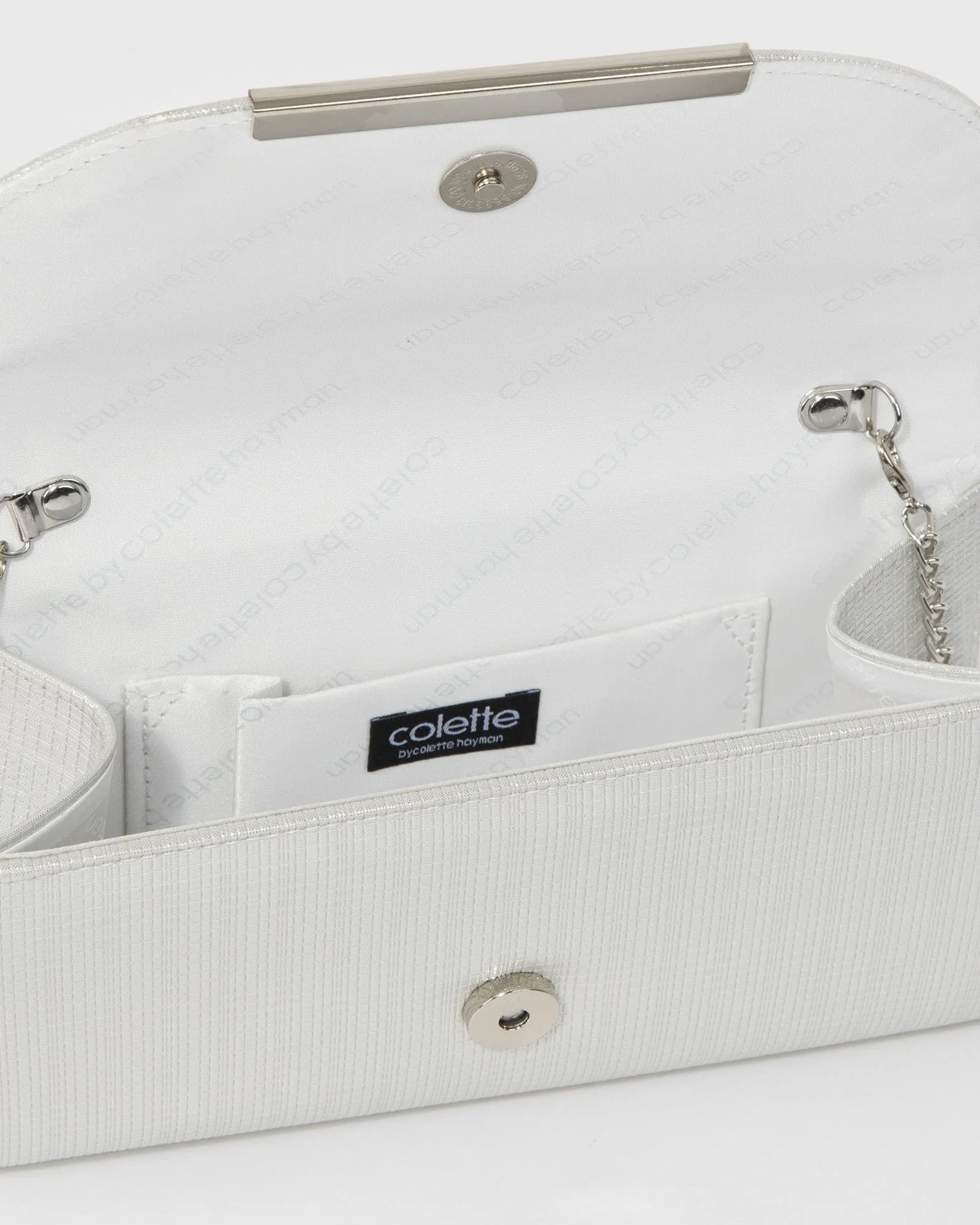 Silver Liza Evening Clutch Bag