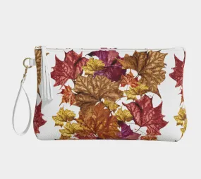 Soggy Leaf Jumble Vegan Leather Makeup Bag
